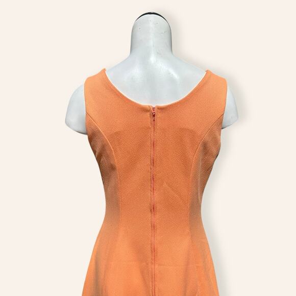 VTG Orange Sherbet Maxi Dress + Puff Sleeve Tie Jacket size 6 - Picture 7 of 12